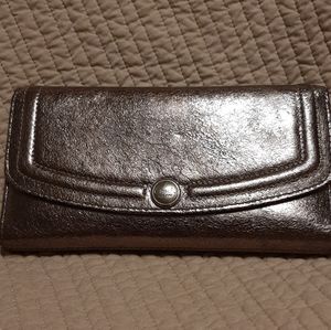 Coach Trifold Wallet With Checkbook Cover